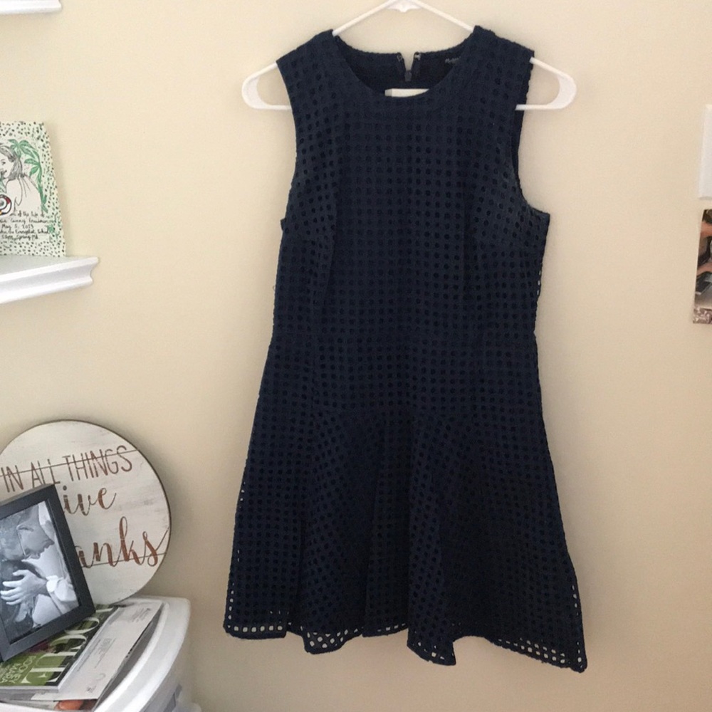 Madewell blue eyelet dress